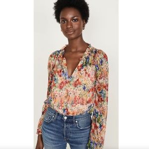Shoshanna Floral Joelle Top, size small